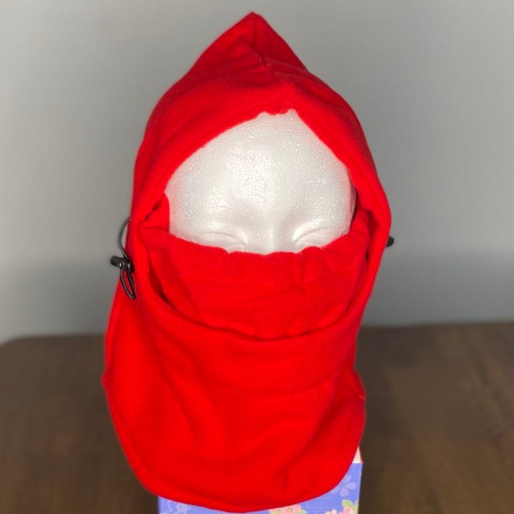15. Red Balaclava Ski Mask Windproof Fleece Adjustable Winter Mask for Men Women